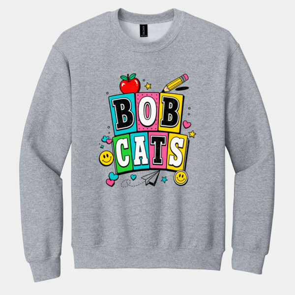 Bobcats Squares Groovy 21-206 - Heavy Blend Crewneck Sweatshirt Thumbnail