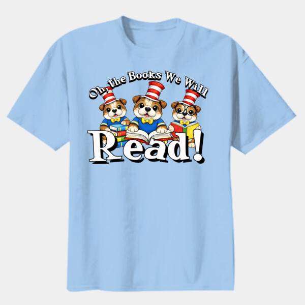 Oh, The Books We Will Read Bulldogs 20-001 - Youth Heavy Cotton 100% Cotton T Shirt Thumbnail