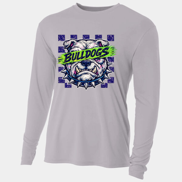 Bulldogs Checkered 20-007 - Adult Cooling Performance Long Sleeve Tee Thumbnail