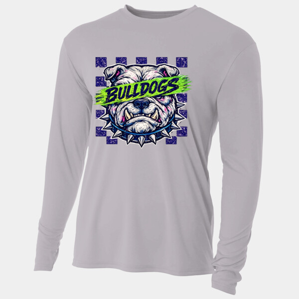 Bulldogs Checkered 20-007 - Adult Cooling Performance Long Sleeve Tee Thumbnail