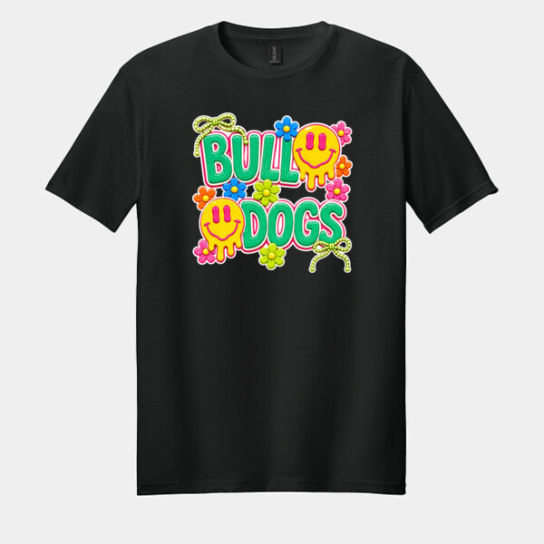 Bulldogs Groovy Preppy 20-008 - Adult Softstyle ® T Shirt Thumbnail