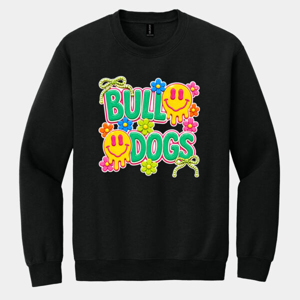 Bulldogs Groovy Preppy 20-008 - Heavy Blend Crewneck Sweatshirt Thumbnail