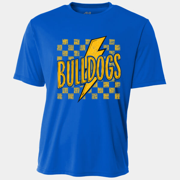 Bulldogs Checkered Yellow 20-010 - Adult Cooling Performance Short Sleeve Tee Thumbnail