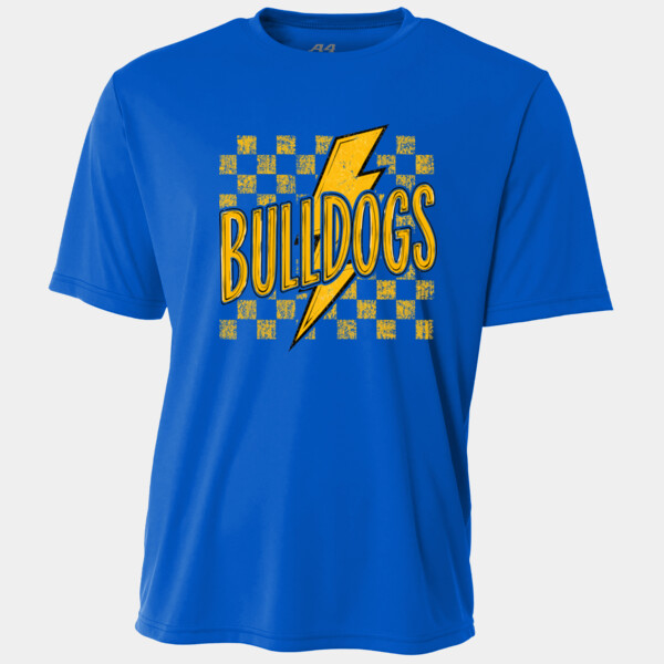Bulldogs Checkered Yellow 20-010 - Adult Cooling Performance Short Sleeve Tee Thumbnail