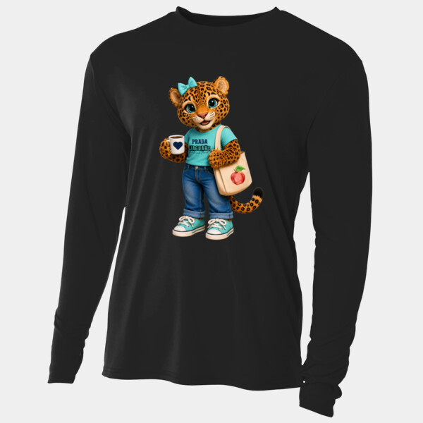 Prada Elementary Jaguar Mascot 06A-707 - Adult Cooling Performance Long Sleeve Tee Thumbnail