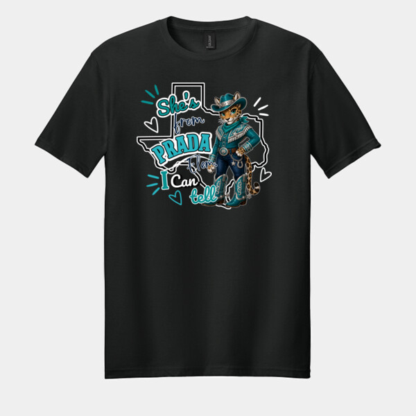 She's From Prada Elementary 06A-708 - Adult Softstyle ® T Shirt Thumbnail