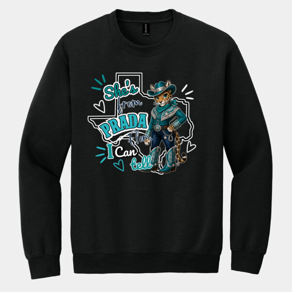 She's From Prada Elementary 06A-708 - Heavy Blend Crewneck Sweatshirt Thumbnail