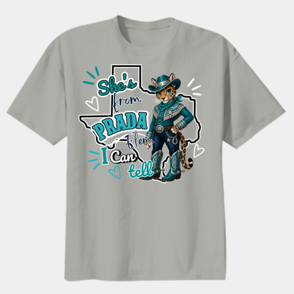 She's From Prada Elementary 06A-708 - Youth Heavy Cotton 100% Cotton T Shirt Thumbnail