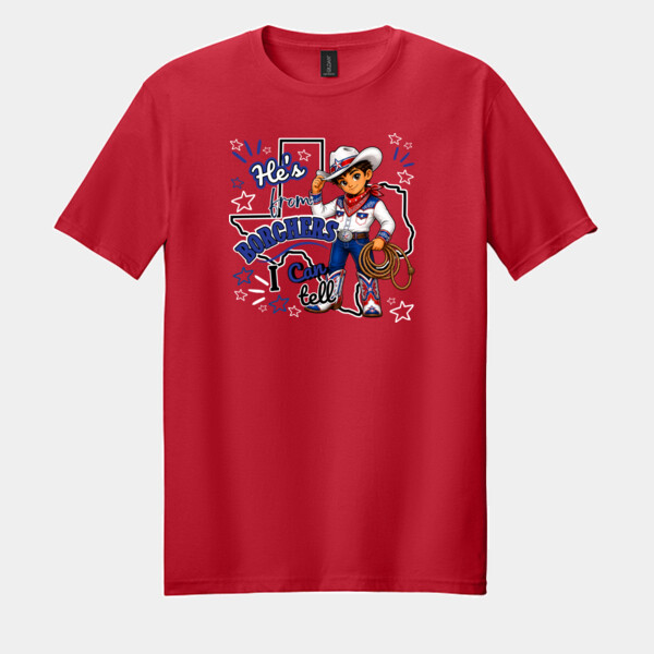 He's from Borchers I Can Tell - 05A-808 - Adult Softstyle ® T Shirt Thumbnail