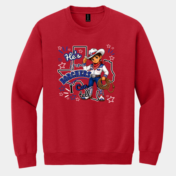 He's from Borchers I Can Tell - 05A-808 - Heavy Blend Crewneck Sweatshirt Thumbnail