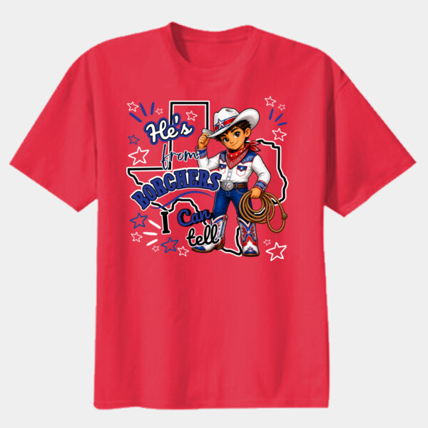 He's from Borchers I Can Tell - 05A-808 - Youth Heavy Cotton 100% Cotton T Shirt Thumbnail
