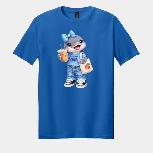 Sanchez Ochoa Dolphin Mascot 03-504 - Adult Softstyle ® T Shirt Thumbnail