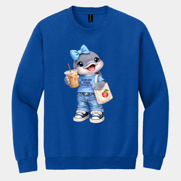 Sanchez Ochoa Dolphin Mascot 03-504 - Heavy Blend Crewneck Sweatshirt Thumbnail