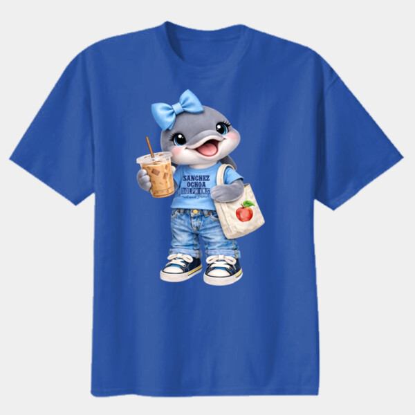 Sanchez Ochoa Dolphin Mascot 03-504 - Youth Heavy Cotton 100% Cotton T Shirt Thumbnail