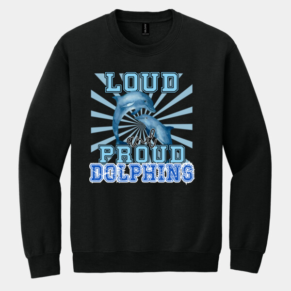 Loud and Proud Dolphins 20A-200 - Heavy Blend Crewneck Sweatshirt Thumbnail