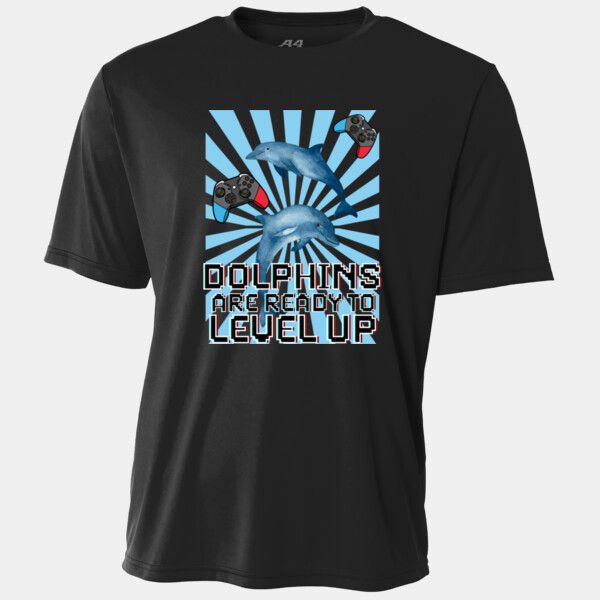 Dolphins Are Ready to Level Up 20A-201 - Adult Cooling Performance Short Sleeve Tee Thumbnail