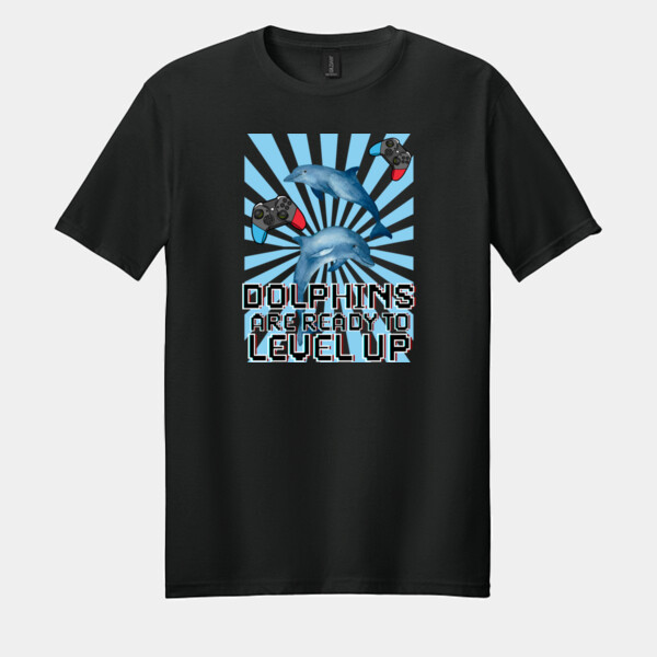Dolphins Are Ready to Level Up 20A-201 - Adult Softstyle ® T Shirt Thumbnail