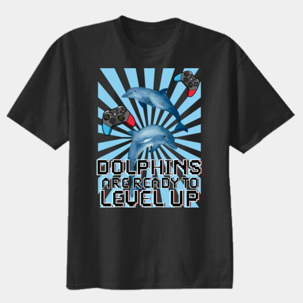 Dolphins Are Ready to Level Up 20A-201 - Youth Heavy Cotton 100% Cotton T Shirt Thumbnail