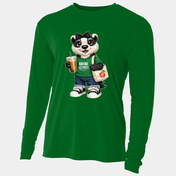 Bruni Badgers Mascot 02-200 - Adult Cooling Performance Long Sleeve Tee Thumbnail