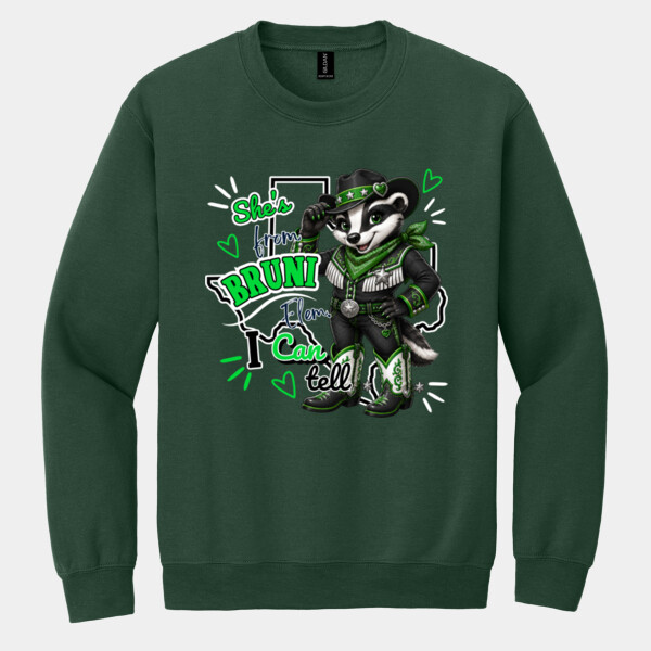 She's From Bruni, I Can Tell 02-203 - Heavy Blend Crewneck Sweatshirt Thumbnail
