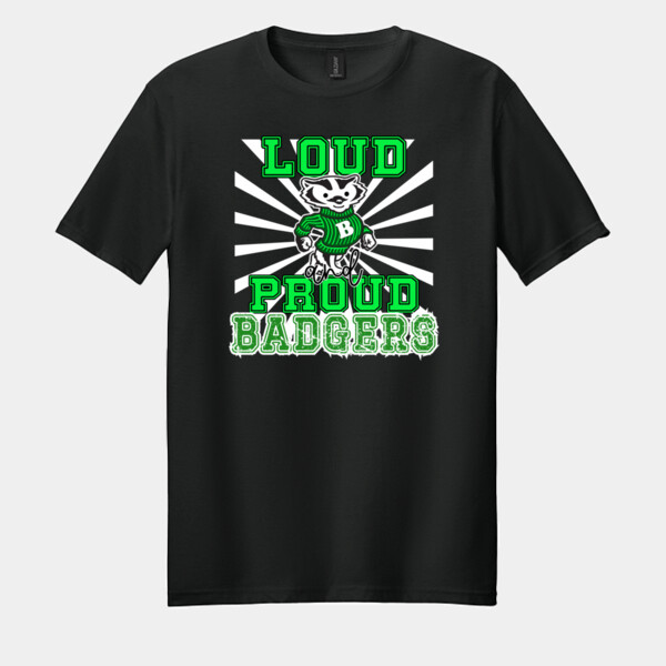 Loud and Proud Badgers 20-900 - Adult Softstyle ® T Shirt Thumbnail