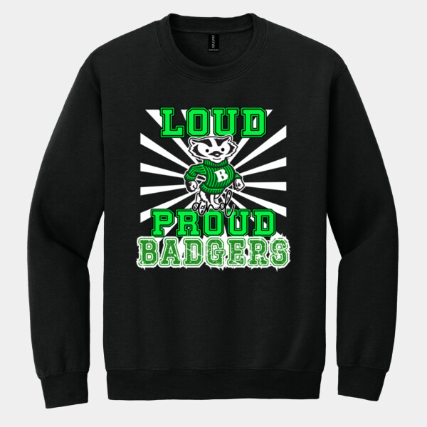 Loud and Proud Badgers 20-900 - Heavy Blend Crewneck Sweatshirt Thumbnail