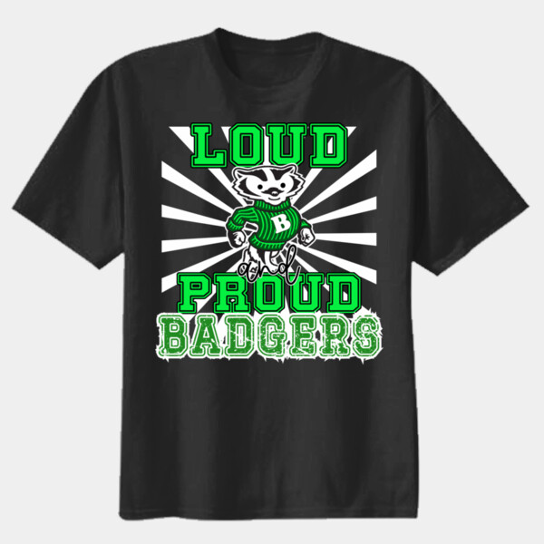 Loud and Proud Badgers 20-900 - Youth Heavy Cotton 100% Cotton T Shirt Thumbnail