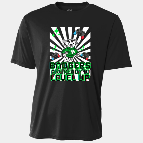 Level Up Badgers 20-901 - Adult Cooling Performance Short Sleeve Tee Thumbnail
