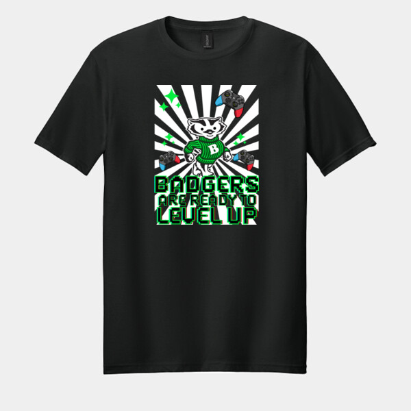 Level Up Badgers 20-901 - Adult Softstyle ® T Shirt Thumbnail
