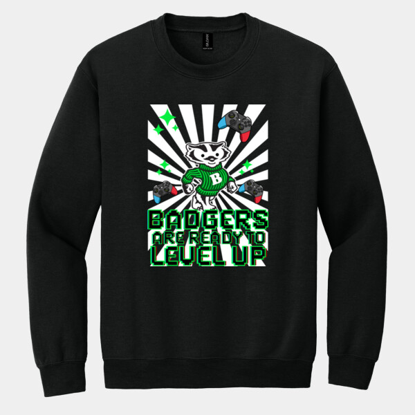 Level Up Badgers 20-901 - Heavy Blend Crewneck Sweatshirt Thumbnail