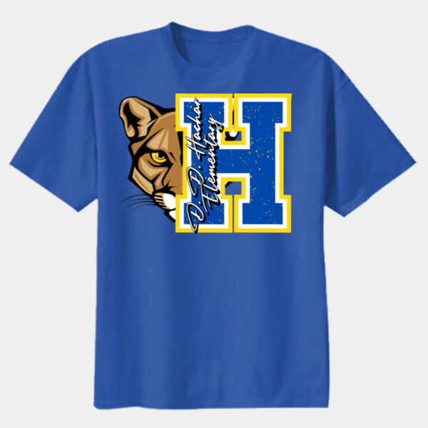 D.D. Hachar Elementary Cougar  02-400 - Youth Heavy Cotton 100% Cotton T Shirt Thumbnail