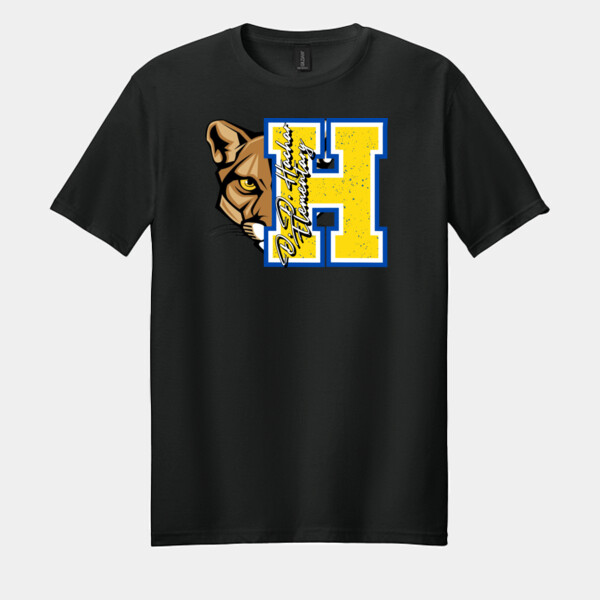 D.D. Hachar Elementary Cougar 02-401 - Adult Softstyle ® T Shirt Thumbnail