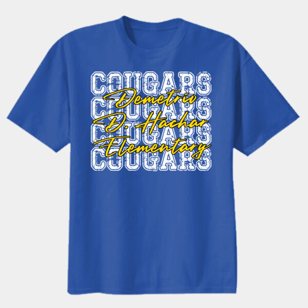 Cougars 4X 02-404 - Youth Heavy Cotton 100% Cotton T Shirt Thumbnail