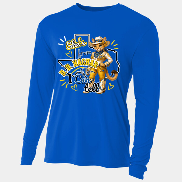 She's from D. D. Hachar Elem. I Can Tell 02-405 - Adult Cooling Performance Long Sleeve Tee Thumbnail