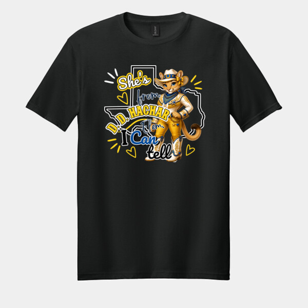 She's from D. D. Hachar Elem. I Can Tell 02-405 - Adult Softstyle ® T Shirt Thumbnail