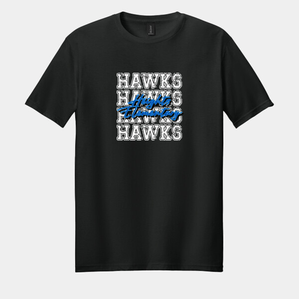 Heights Elementary Hawks 4X 02-701 - Adult Softstyle ® T Shirt Thumbnail