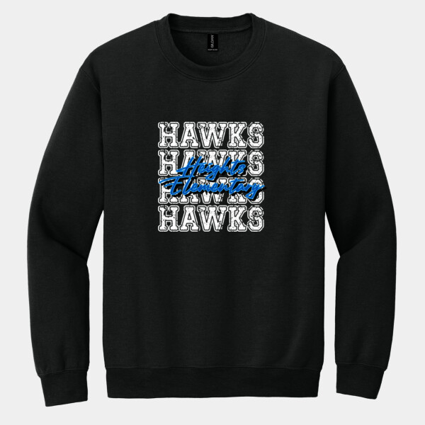 Heights Elementary Hawks 4X 02-701 - Heavy Blend Crewneck Sweatshirt Thumbnail