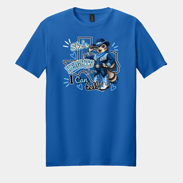 She's from Heights Elem. I Can Tell 02-702 - Adult Softstyle ® T Shirt Thumbnail