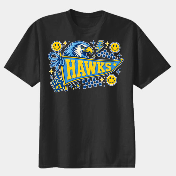 Hawks Pennant 20-305 - Youth Heavy Cotton 100% Cotton T Shirt Thumbnail