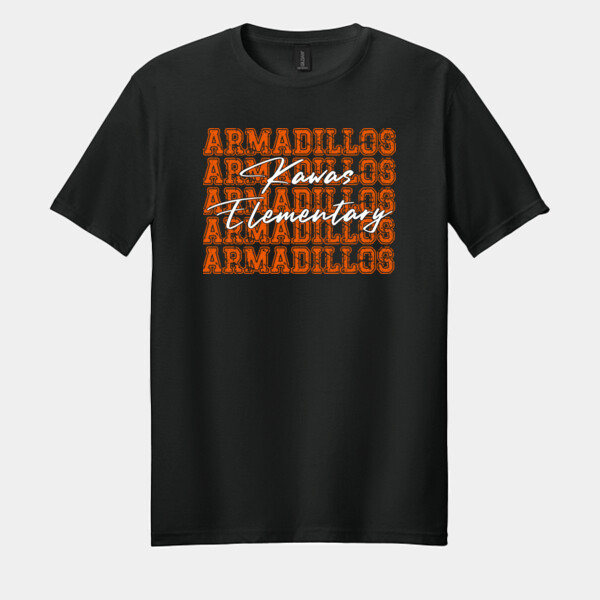 Kawas Elementary Armadillos 03-005 - Adult Softstyle ® T Shirt Thumbnail