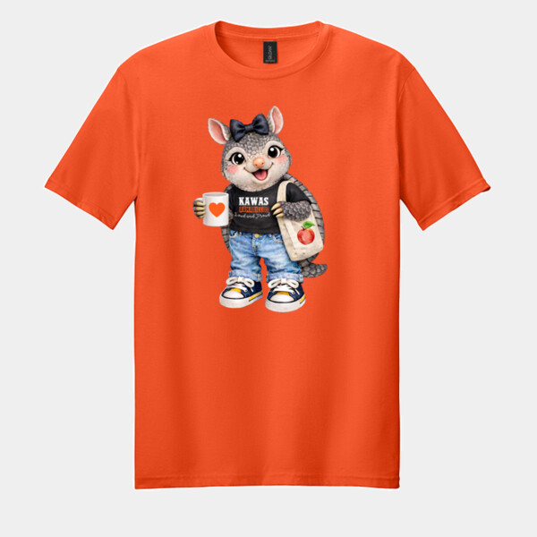 Kawas Armadillo Mascot 03-006 - Adult Softstyle ® T Shirt Thumbnail