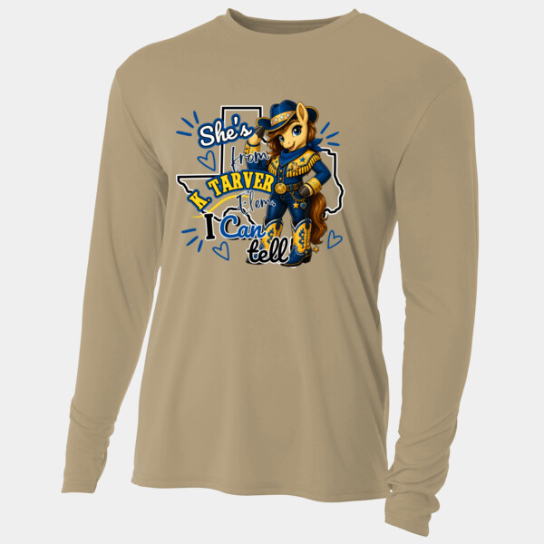 She's from K. Tarver Elem. I Can Tell 03-303 - Adult Cooling Performance Long Sleeve Tee Thumbnail