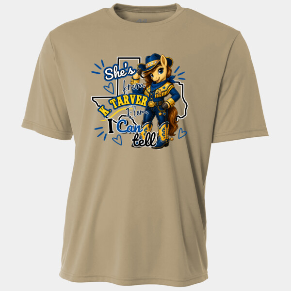 She's from K. Tarver Elem. I Can Tell 03-303 - Adult Cooling Performance Short Sleeve Tee Thumbnail