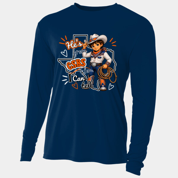 He's from CSBS I Can Tell 05A-107 - Adult Cooling Performance Long Sleeve Tee Thumbnail