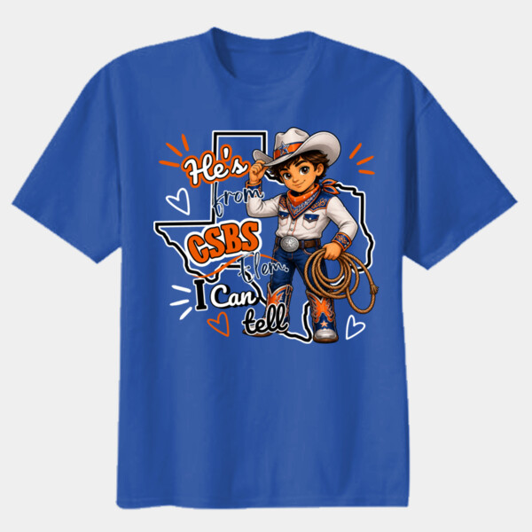 He's from CSBS I Can Tell 05A-107 - Youth Heavy Cotton 100% Cotton T Shirt Thumbnail