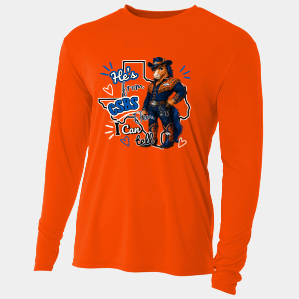 He's from CSBS I Can Tell 05A-109 - Adult Cooling Performance Long Sleeve Tee Thumbnail
