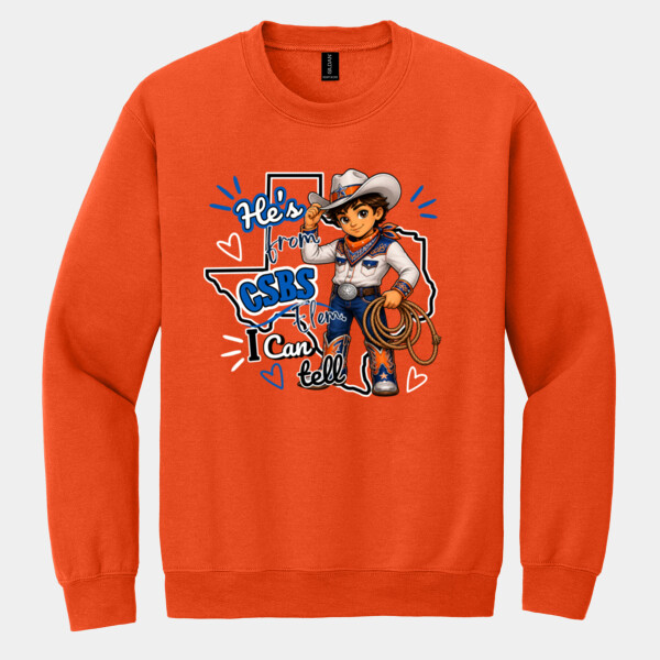 He's from CSBS I Can Tell 05A-110 - Heavy Blend Crewneck Sweatshirt Thumbnail