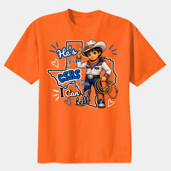 He's from CSBS I Can Tell 05A-110 - Youth Heavy Cotton 100% Cotton T Shirt Thumbnail