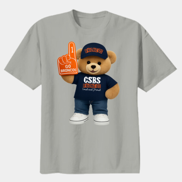 Bronco Bear Mascot 05A-120 - Youth Heavy Cotton 100% Cotton T Shirt Thumbnail