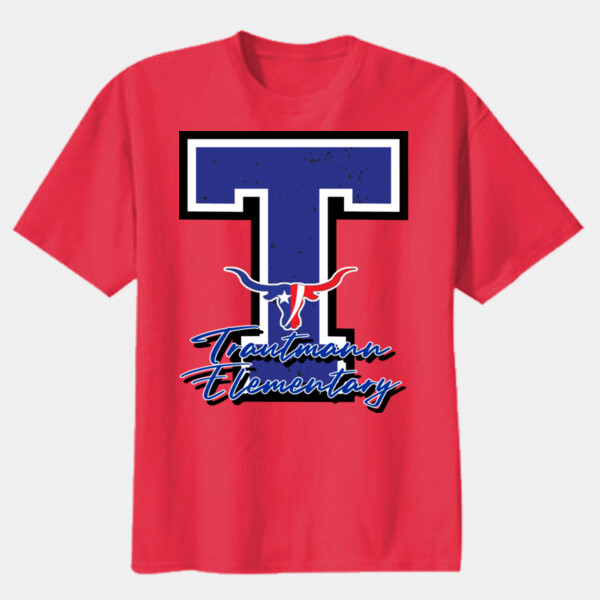 Trautmann Elementary Blue 05A-900 - Youth Heavy Cotton 100% Cotton T Shirt Thumbnail